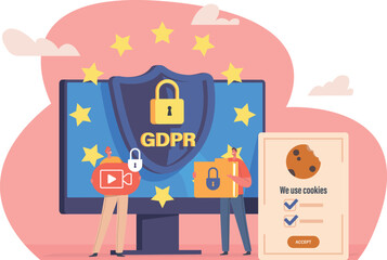 General data protection regulation vector illustration