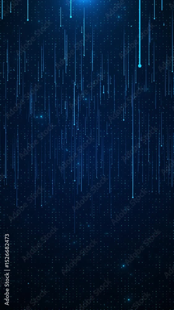Poster futuristic digital data flow, data science machine learning, high speed global connections data stre