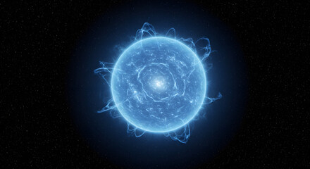 Obraz premium a neutron star with many stars on the background