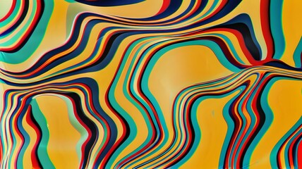 Abstract Colorful Waves: A Vibrant Swirl of Hues