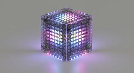 Multicolored led cube technology display