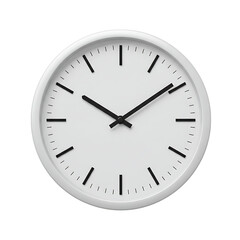 Isolated Wall Clock on Transparent White Background