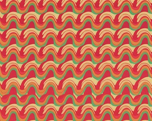 Retro Waves: A Vibrant Abstract Pattern Design