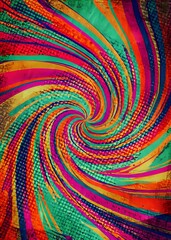 Vibrant Swirling Rainbow Hues Abstract Background