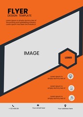New Modern  Abstract Corporate A4 Business Flyers ,with colorful editable geometric shapes...