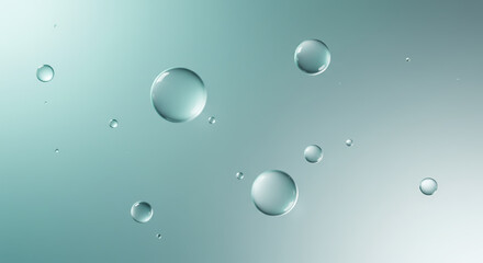 Abstract Teal Water Droplets Background  Clean, Minimalist Design for Websites and Presentations