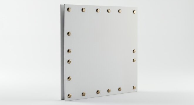 White rectangular panel with holes