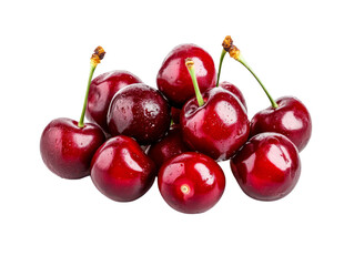 cherries on a white background