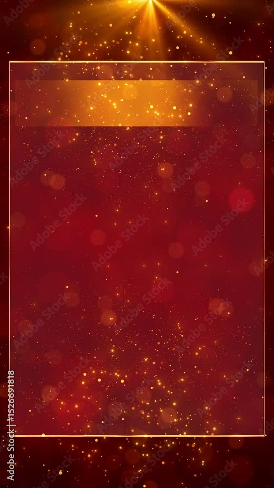 Aufkleber gold particles abstract frame border background with shining golden floating dust particles flare bo