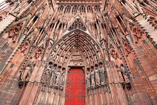 Strasbourg Cathedral or the Cathedral of Our Lady of Strasbourg in Strasbourg, France - Powered by Adobe