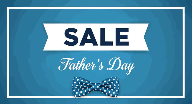 Father's Day Sale Promotion with Bow Tie