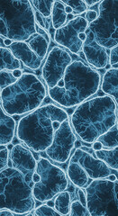 Abstract Blue Network Intricate Cellular Structure Texture