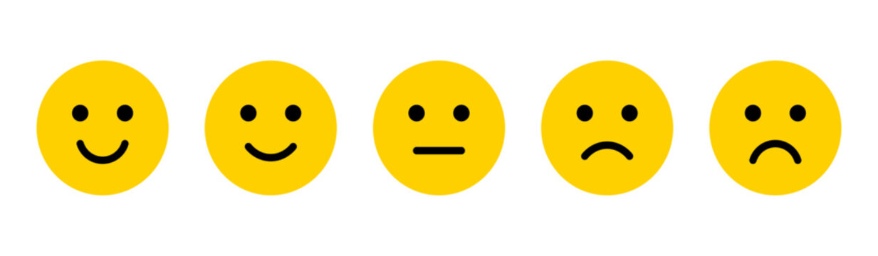 Naklejki Feedback emoji icon set