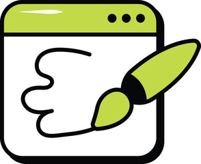 Web Development and Web Services Color Outline Icons and Illustration Pack