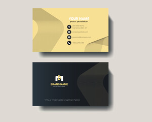Luxurious Gold and Dark Gray Business Card Design, Elegant Business Card Design with Golden Accents, Elegant and Luxurious Business Card Design