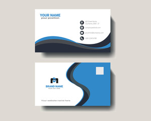 Modern Business Card Design, Professional Business Card Design , Modern Business Card Design with Wave Element