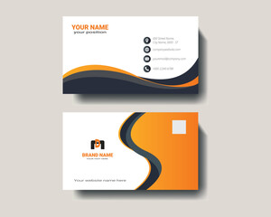 Modern Business Card Design, Professional Business Card Design , Modern Business Card Design with Wave Element