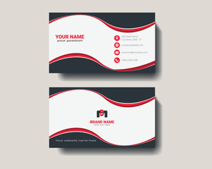 Modern Business Card Design, Professional Business Card Design , Modern Business Card Design with Wave Element