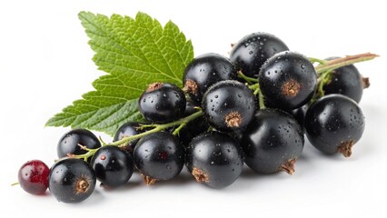 black currant isolated on white