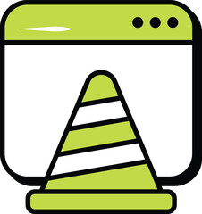 Web Development and Web Services Color Outline Icons and Illustration Pack