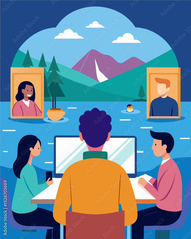 Poster with a stable internet connection i am able to video conference with my clients and colleagues showi