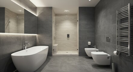 Modern Bathroom Interior Design: Luxury Sink, Faucet, Mirror, Bathtub, and Toilet Ideas for Your Dream Space