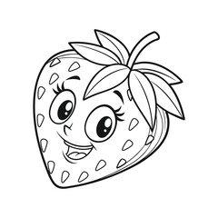 Obraz premium Tropical and Subtropical Fruits Coloring Book for Kids
