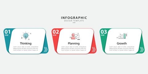 Vector infographic template design. 3 Step timeline journey. Process diagram, 3 options on white background, social media post, Infograph elements vector illustration.