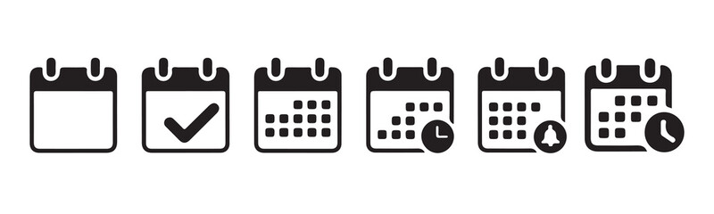 Calendar Icons Schedule, Planning, and Time Management Visuals