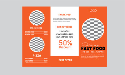 Corporate minimal food brochure design template 