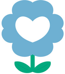 하트 꽃 일러스트