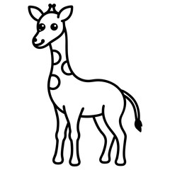 Fototapeta premium vector illustration of a cartoon giraffe