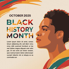 Celebrating October Black History Month With Artistic Portrait and Bold Colors