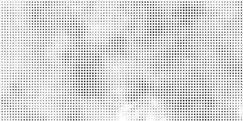 Halftone gradient. Dotted gradient, smooth dots spraying and halftones dot background seamless horizontal geometric pattern vector template set