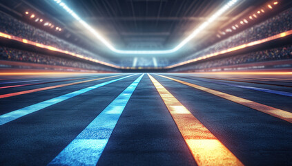 Electric Racing Track at Night