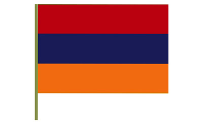 Armenia Flag, Armenia National flag has 03 colors in stripes of the same width red, blue, orange from top to bottom. Flag isolated on white background.
Armenia flag.