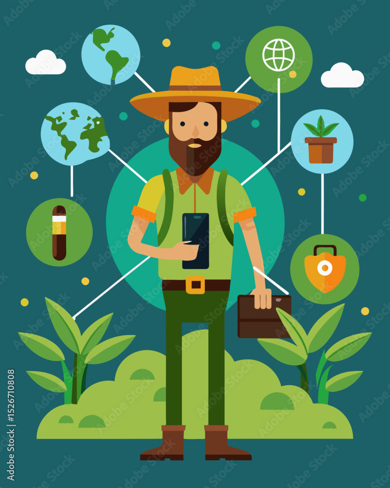 Poster even amidst the dense rainforest the nomad remains connected to the global community through their w