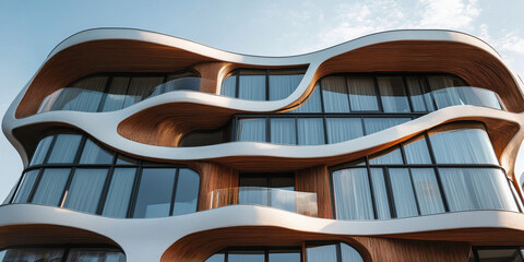 Modern Architectural Building with Curved Facade