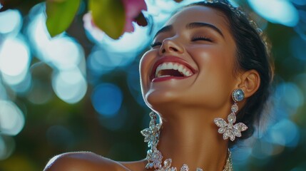 Radiant Beauty: A Portrait of Joy and Elegance