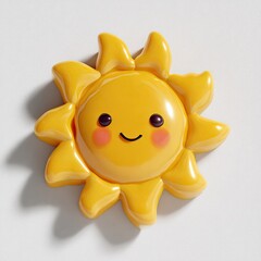 Cute, cartoon sun with a happy face