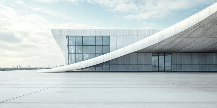 Modern Concrete Building Exterior View