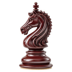 Elegant Wooden Chess Knight Piece Sculpted with Intricate Details and Rich Finish for Classic Board Games