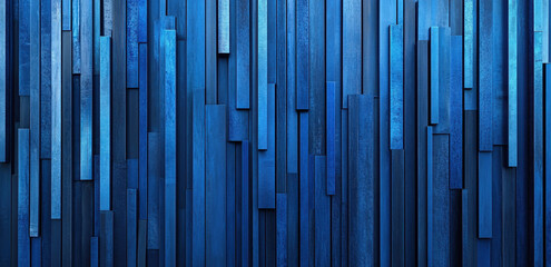 Obraz premium Abstract Blue Geometric Wall Design