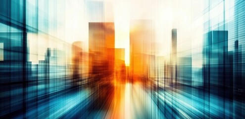 Dynamic Cityscape: Abstract Urban Architecture