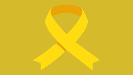 The deep yellow ribbon symbolizes chronic migraines a neurological disorder that causes recurrent headaches and can greatly impact brain health and quality of life.. Vector illustration