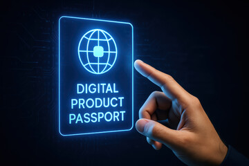 A digital interface illustrating product identification and traceability through holographic technology enhances business transparency worldwide