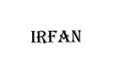 Irfan name with beautiful plan font