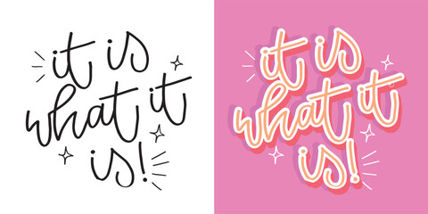 Cute hand drawn doodle lettering quote. Lettering for t-shirt design, mug print, bag print, clothes fashion. 100% hand drawn vector image.