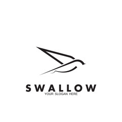 swallow logo and vector template