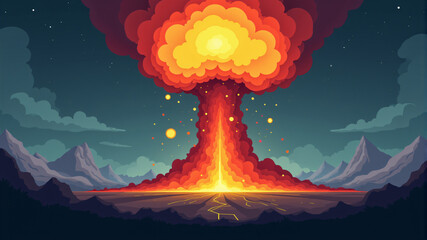 Catastrophic Volcanic Eruption